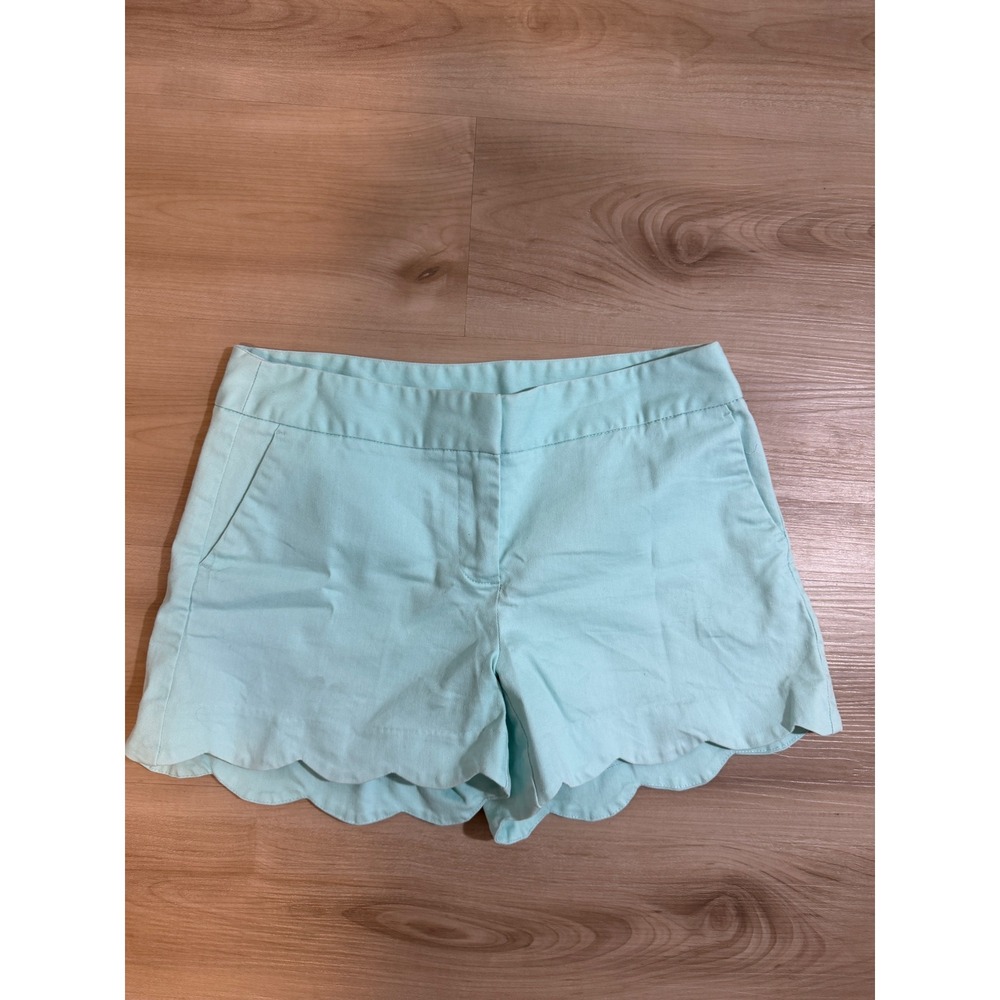 ATTYRE New York Scalloped Hem Shorts Mint 6 Women Scalloped Hem Pastel Summer - Picture 5 of 6
